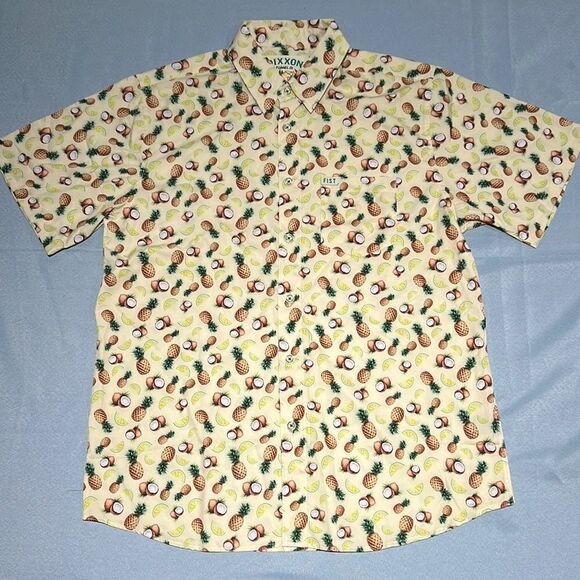 Dixxon Flannel Company Fist pineapple, piña colada casual button down - Picture 2 of 7